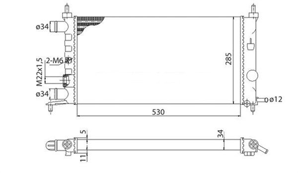 MAGNETI MARELLI Radiators, Motora dzesēšanas sistēma 350213776003